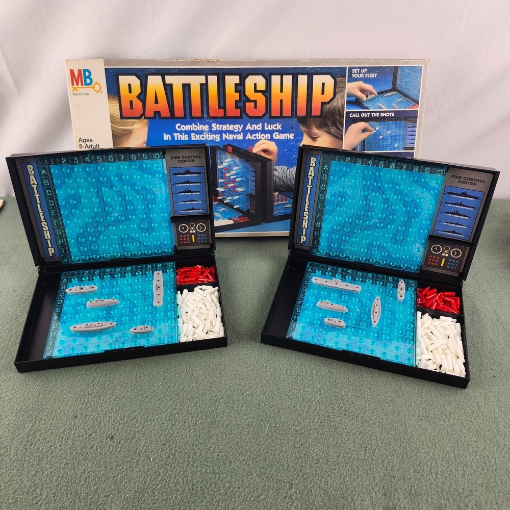 Vintage Battleship Board Game 1990 Milton Bradley Classic Naval Combat Complete